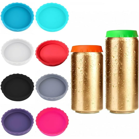 6-Pack Vibrant Silicone Soda Can Lids Set! BPA-Free Reusable Can Covers in 6 Colors – Perfect Can Stoppers for Soda, Beer & Juice (Fits Standard 12oz Cans, Leak-Proof)