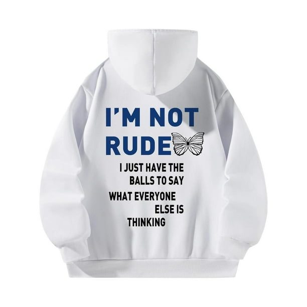 Sudadera con capucha y cordón blanca, cómoda, duradera y casual. M