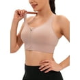thumbnail image 3 of DODOING Women's Front Zip Sports Bra High Impact Sports Bras for Women Activewear Racerback Sports Bras Workout Gym Activewear Bra, 3 of 7