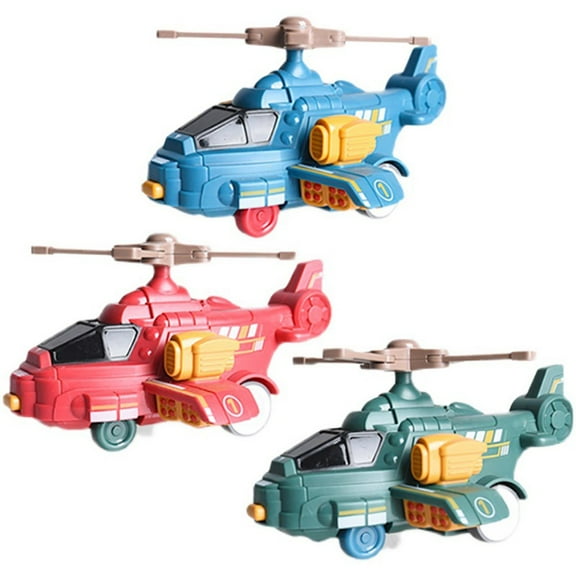 Deformation Helicopter Toys, Helicopter to Robot, Suitable for 2 3 4 5 Years Old Kids, Fun Toy Helicopter for Preschool Boys and Grls Red 1Pcs