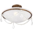thumbnail image 5 of 3 Light Verona Bronze Ceiling Light fixture with White Alabaster Glass Shade, 5 of 5