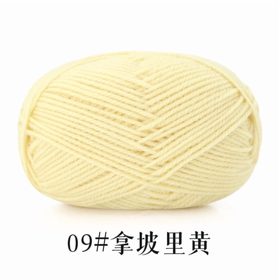 Namzi Soft Crochet Yarn, light yellow - 1 roll Mercerized Cotton, Smooth for DIY Scarves, Hats & Home Crafts