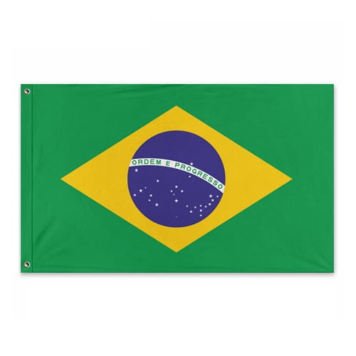 Brazil Flag 5x3 Ft Outdoor Double Sided Brazilian Flags Country National Flag Brazil Decor Flag Party Decorations Banner Polyester Fabric with 2 Brass Grommets for Outside Indoor Decor