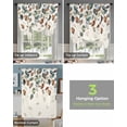 thumbnail image 4 of Teal Brown Botanical Tie Up Curtains for Kitchen Bathroom Bedroom Windows 45 Inch Length, Pastoral Fall Weeping Maple Leaf Balloon Drape Curtains Shade Rod Pocket Drapery Curtain Panel, 34"x45", 4 of 7