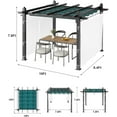 thumbnail image 6 of EastVita 10x10 Ft Retractable Outdoor Pergola with Canopy and Side Mesh,Upgraded Gray Aluminum Pergola,Modern Pavilion for Backyard,Patio,Porch,Grape Trellis, 6 of 6