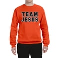 thumbnail image 2 of Wild Bobby Varsity Team Jesus Inspirational/Christian Unisex Crewneck Graphic Sweatshirt, Orange, XX-Large, 2 of 5