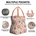 thumbnail image 3 of Pioneer Flower Drawstring Lunch Bag Women - Drawstring Lunch Bag Insulated for Work Office - Stain-Resistant Large Lunchbags for Women with Multi-Pockets, 3 of 6