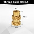 thumbnail image 2 of 100 Packs M3 Threaded Inserts Brass Heat Set Insert M3x7.5mm, OD 5mm Knurled Insert Nuts, 2 of 6