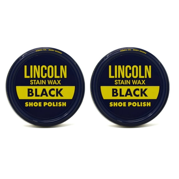 Lincoln Shoe Wax Polish Black 3 Ounces (2 Pack)