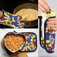 thumbnail image 5 of Yayeee Oven Mitts and Pot Holder Set of 2 Heat Resistant Kitchen Gloves Baking Hot Pad, Art Triangles, 5 of 5