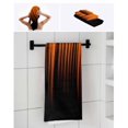 thumbnail image 6 of Burnt Orange Black Ombre Towel Set of 3, Soft Microfiber Bath Towels, Hand Towel, Washcloths, Modern Abstract Striped Gradient Quick-Dry Absorbent Towels for Bathroom Kitchen Hotel Beach Gym Spa, 6 of 7