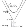 thumbnail image 3 of Collar Cruzado YONGSHENG Colgante de Acero Inoxidable 18 pulgadas, 3 of 3