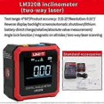 thumbnail image 1 of UNI-T LM320A LM320B Electronic Angle Meter Digital Protractor Magnetic Inclinometer Angle Tester Bevel Box Backlight, 1 of 5