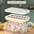 thumbnail image 4 of Press Type Ice Cube Tray with Lid and Bin, 28-Cavity One-Second Easy Release Silicone Ice Cube Maker Mold with Ice Storage Box & Scoop for Freezer Cocktail, 4 of 7