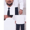 thumbnail image 7 of DARING DIVA Men's Big Tall Dress Shirts Long Sleeve Button Down Office Shirt XL White, 7 of 7