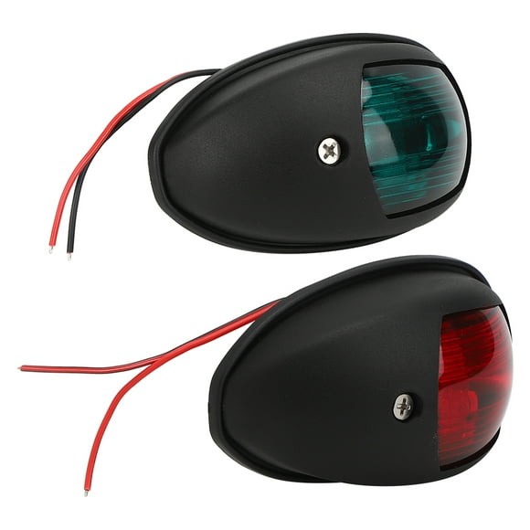 Filfeel Yacht Signal Light,, Sealed Yacht Navigation Light, Black For Speed Boats Floating Boats Excursion Boats Fishing Boats