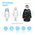 thumbnail image 3 of Game Controller Black Pattern Lamb Fleece Blanket Hoodies for Teens ,Teens Oversize Sherpa Wearable Hooded Blanket Sweatshirt with Super Pockets, 3 of 6