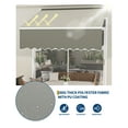 thumbnail image 2 of DSstyles Manual Retractable Patio Awning – Waterproof Sun Shade with Durable Aluminum Frame, 280g/m² Polyester, UV Protection, for Deck, Porch, Balcony – Grey, 10x8FT, 2 of 7