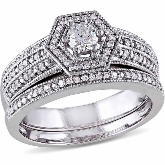 Everly Women's Diamond Diamond 14k White Gold Bridal Set