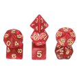 thumbnail image 1 of Ensemble de dés DND Polyédriques, 7 Pcs de dés DND en Acrylique pour Jeux de Rôle sur Table, Accessoires de Jeu de Table, Rouge Nacré, 1 of 6