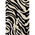 thumbnail image 1 of Madison Shag Safari Zebra 20 in. x 7 ft. 2 in. Runner Rug in Black, 1 of 1