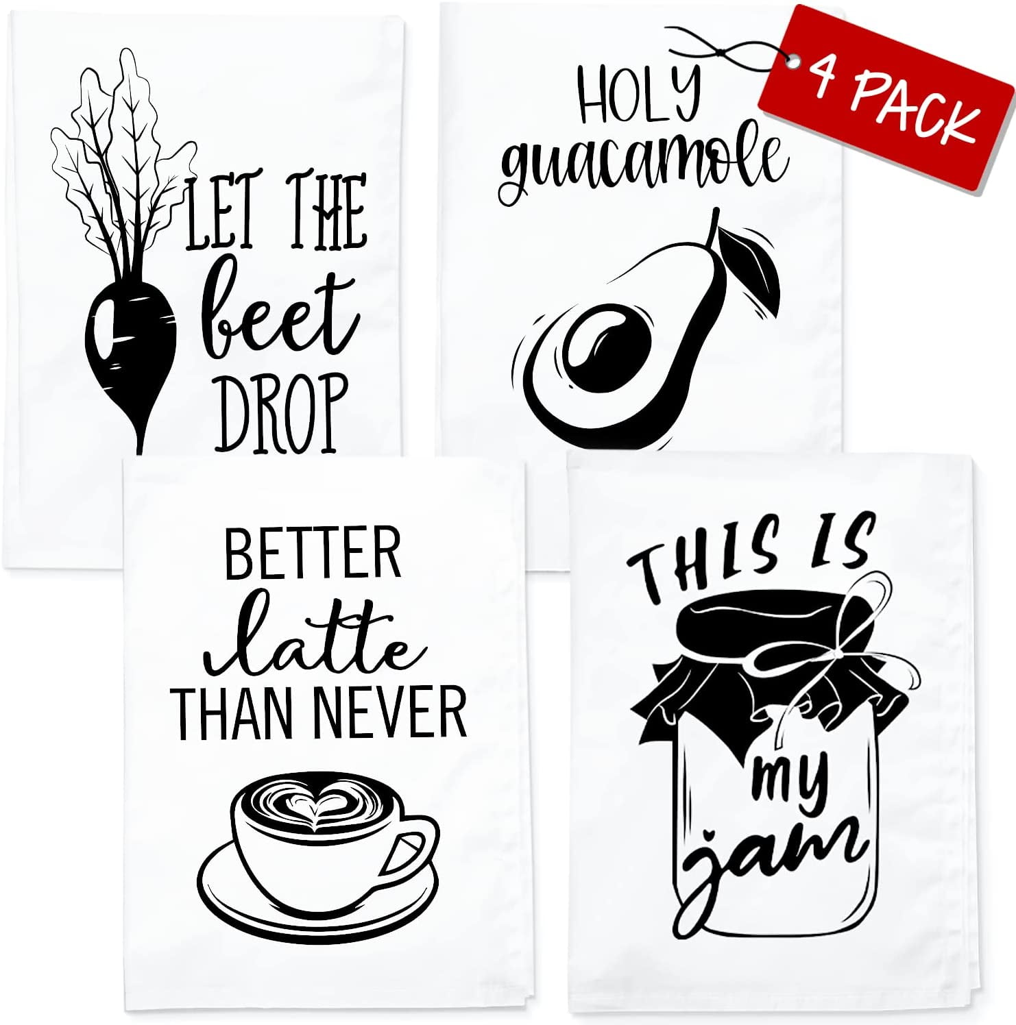 Funny Kitchen Towels - Housewarming Gifts New Home, Funny Housewarming Gifts,  Kitchen Towel Sets, Housewarming Gifts New Apartment, Cute Kitchen Towels,  Funny Dish Towels 