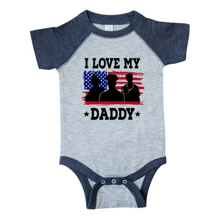 

Inktastic Military Dad I Love My Daddy Gift Baby Boy or Baby Girl Bodysuit