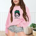 thumbnail image 2 of ZHOUCHANKIDS Sweatshirts for Teen Girls Y2k Kids Clothes Girls Cute Sweaters Autumn and Winter Part Letter Printed Round Neck Long Sleeved Shirts Cute Pullover 11-12 Years, 2 of 6