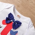 thumbnail image 5 of Xudanell 4th of July Baby Boy Outfit Baby My First Independence Day Outfits Tshirt Romper Shorts Hat 3 Piece Set Boy Trendy Patriotic Wear Red 6-9 Months, 5 of 7