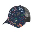 thumbnail image 7 of Picia Colorful Flowers Pattern Trucker Hat,Baseball Cap,Sun Protection Cap,Stylish Headwear,Leisure Cap,Outdoor Sports Cap, 7 of 7