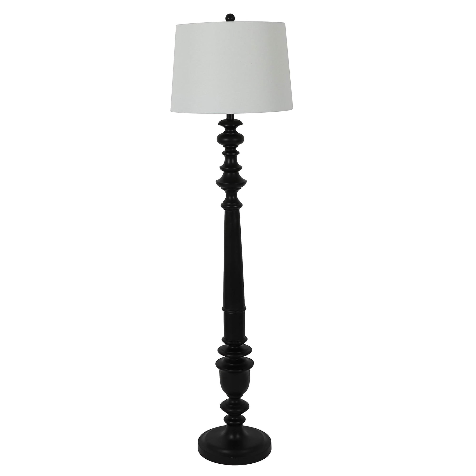 Decor Therapy Benjamin Resin Floor Lamp Satin Black Finish 150W 19" x 19" x 59" 1-pack