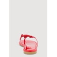 thumbnail image 3 of Women's Metallic Geometric Pendant Studded Thong Sandals, 3 of 3