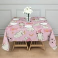 thumbnail image 3 of Halloween Cute Ghosts with Boo Square Tablecloth,Waterproof Square Table Cover,Wipeable Spillproof Washable Table Cover for Home Kitchen Party Decor 42"X42"(107x107cm), 3 of 6