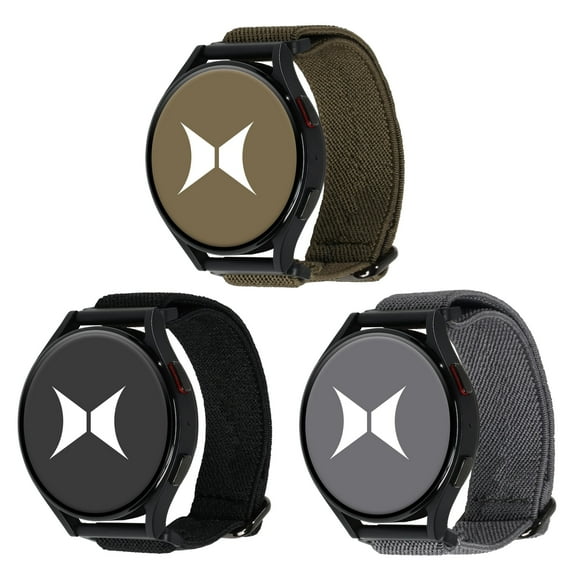 Xtreme Replacement Smartwatch Bands for Samsung Galaxy Watches, Nylon Elastic, 3-Pack, For Women/Men
