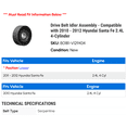 thumbnail image 2 of Drive Belt Idler Assembly - Compatible with 2010 - 2012 Hyundai Santa Fe 2.4L 4-Cylinder 2011, 2 of 2