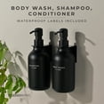 thumbnail image 5 of MaisoNovo Shampoo Dispenser for Shower Wall Mount - Drill Free Shampoo and Conditioner Dispenser Set with Labels | 3 Black Shower Shampoo Dispenser 3 Chamber Black Soap Pump Dispenser, 5 of 8