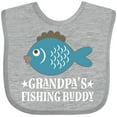 thumbnail image 3 of Inktastic Grandpa's Fishing Buddy Little Fisher Boys or Girls Baby Bib, 3 of 4