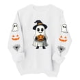 thumbnail image 2 of Womens Halloween Tops Cute Ghost Printed Crew Neck Long Sleeve Trendy Loose Spooky Festival Pullover Top White L, 2 of 7