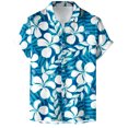 thumbnail image 2 of HAPIMO Loose Hawaiian Beach Shirts for Men Clearance Fashion Tees Floral Graphic Teens Tops Short Sleeve Turndown Collar Lapel Button Activewear Casual Relaxed Summer Navy XXL, 2 of 5