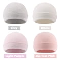 thumbnail image 2 of LQCrafK Cotton Newborn Baby Boys Hat Baby Beanie for Girls Newborn Hospital Hat Autumn Winter (4PCS-B,0-6 Months), 2 of 6