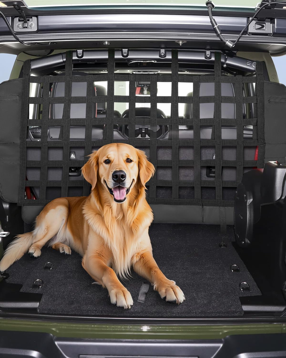 Pet Car Seat VEVOR Dog Car Barrier, Mesh Cargo Pet Net For Jeep