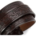 thumbnail image 3 of YOETEY Mens Western Genuine Leather Belt Without Buckle - Cowboy Belt for Casual Jeans, 3 of 7