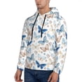 thumbnail image 3 of Haiem Butterfly Patterned Men's Hoodie with Kangaroo Pocket - Ideal Pullover Sweatshirt for Daily Wear, Travel, and Home-3X-Large, 3 of 7