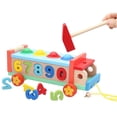thumbnail image 1 of Wooden Montessori Bus Ball Hammering & Pounding Matching & Numbers Blocks Puzzles Educational Early Development Toy, 1 of 3