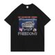 thumbnail image 1 of Camiseta divertida "Wif Is A Kilometer" para hombre y mujer, de algodón puro de gran tamaño y cuello redondo., 1 of 7