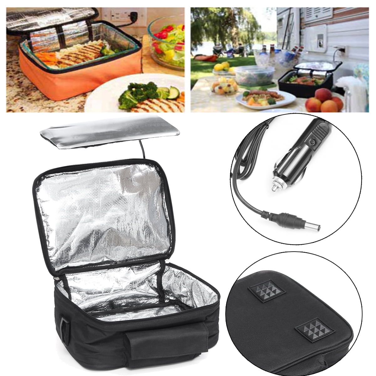 Portable Mini Oven Electric Heated Lunch Box Heating Food Warmer Travel