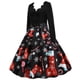 thumbnail image 4 of Vestido de fiesta de Navidad de manga larga con cuello en V para mujer Vestido vintage para mujer Fridja  yut4874, 4 of 8