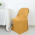 thumbnail image 5 of Efavormart Gold Satin Rosette Spandex Stretch Fitted Folding Chair Cover, 5 of 11
