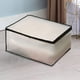 thumbnail image 5 of Bolsa organizadora de almacenamiento debajo de la cama 60x80x25cm - Organizadora de armario con cremallera de PEVC blanca para ropa, mantas y almohadas, 5 of 7