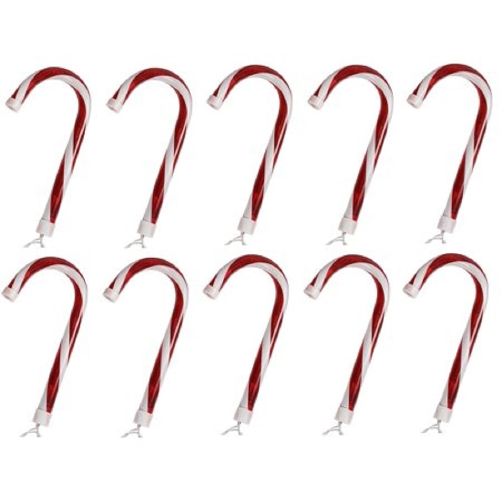 Home Accents Holiday 8Pack 10inch Candy Cane Pathway Lights Walmart